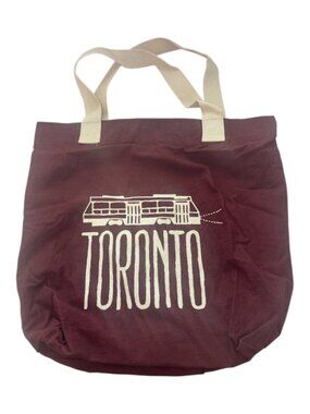 The Shared Bag Unisex Size Medium Red/Burgundy Toronto Buss Graphic